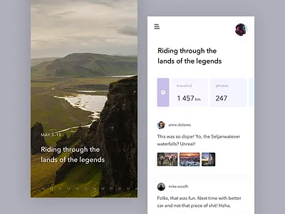 Wander — diary app card diary image iphone x journal timeline travel trip
