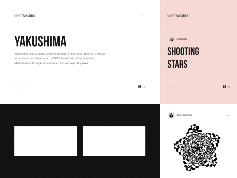 Muse.Interaction - 01 brand design inspiration interaction minimal minimalistic motion photo photography portfolio transition ui