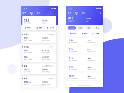 The conceptual design blue design interface ui