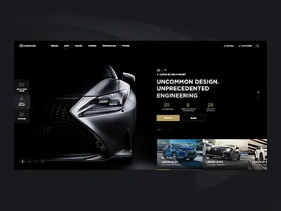 Lexus Concept artlemon auto car concept lexus ui ux website