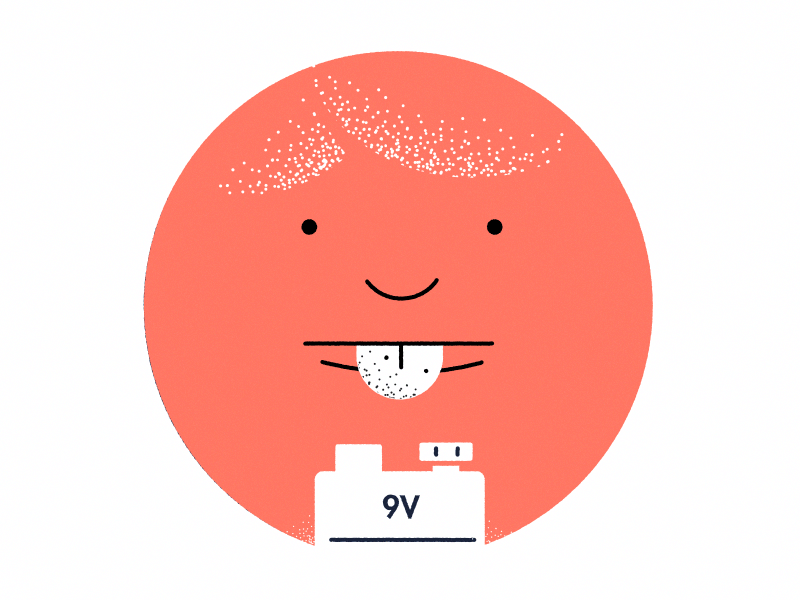 Always Be Testing animation battery face illustration skull testing ux testing