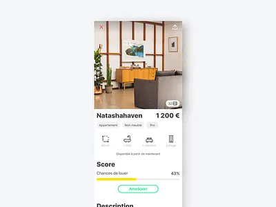Property description app description design experience interface ios mobile property real estate rent ui ux