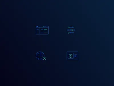 Icon Design - DeepKit dark deep icon intelligence learning machine learning ui ux website