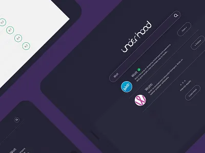 Day #97 - Underhood Search analytics dailyui dark finland helsinki inspiration search startup ui underhood ux website