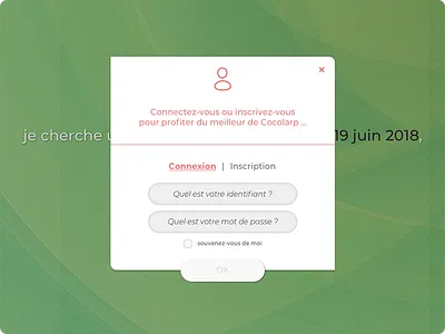 Cocolarp v.2 {WIP #4} connexion desktop popin register webdesign website