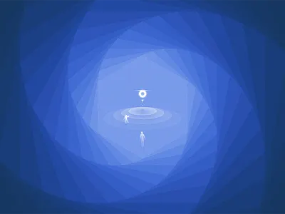 Drip clean color geometric gradient illustration light minimal scale shadow simple sketch vector