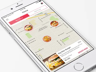 Food App app buy food home cooked map mobile nearby people sell