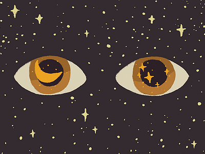 Sleeping Life digital drawing eyes illustration