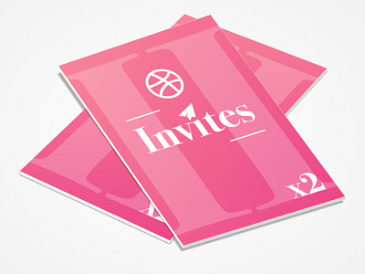 2x Dribbble Invites 2x dribbble dribbbleinvites dribbblesinvitation giveaway invitation invites pink white