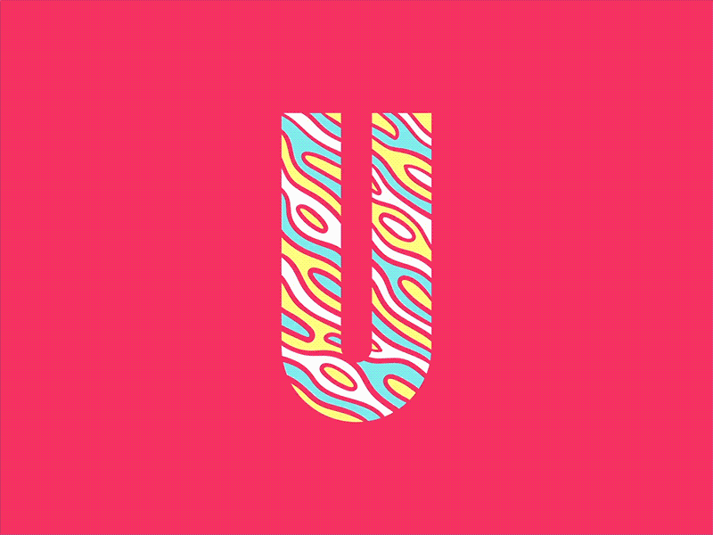 U - 36 Days of Type 36 days of type gif lettering typography u