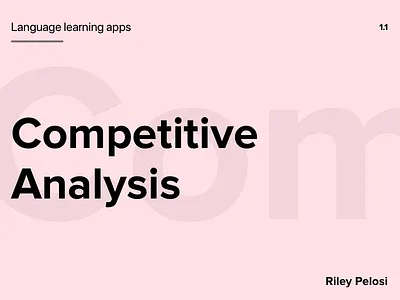 Language Learning Apps - Competitive Analysis babble competitive analysis duolingo hello talk language research rosetta stone ux