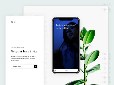 Bare Magazine 2d app branding design fashion identity minimal modern typography web web design website