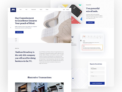 Madison Lander design experience estate home lander new property real ui user ux web website