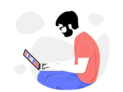 Illu Character 🤓 💻 ✨ app characters colors design drawing graphic illustration illustrator sketch vector web wireframe