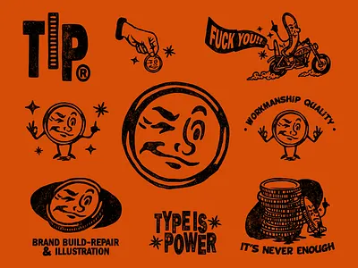 TIP® badge brand assets brand build brand elements branding coin design lockups tip workmanship