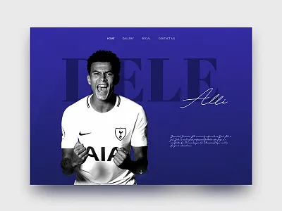 Dele Alli Landing Page color england flat football landing noise play product sport tottenham web website
