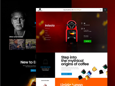 Nespresso Conceptual Page coffee homepage interface landing nespresso ui ux web web design website