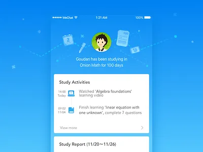 OnionMath wechat applet for parents app book calendar computer gradient study ui wechat applet