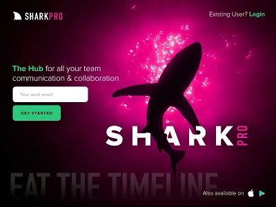 SharkPro Project Management Web Landing design landing management page project ui ux web