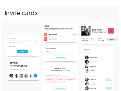 Invite cards add add to components design design system elements invite invite to modal ui ux web