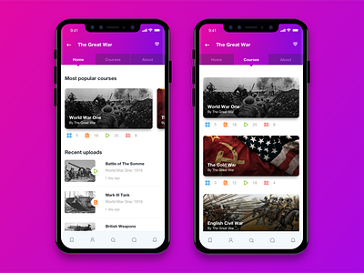Education App: Educators Page app channel design education history ios iphone learning mobile ui ux web design