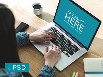 Macbook Mockup Of A Woman While Coding apple free high resolution macbook mock up mockup photorealistic photoshop psd workspace