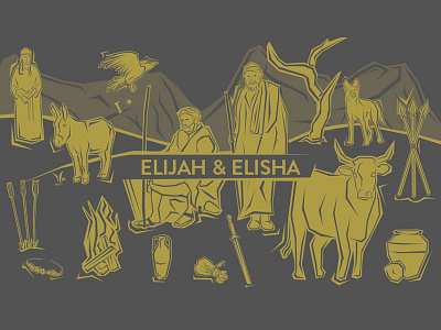 Kings 1 + 2 Illustrations bible church cut paper illustration kings vector