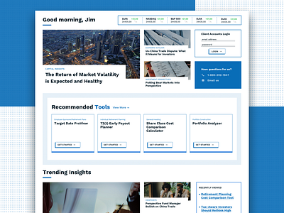Financial site homepage redesign business dashboard design finance homepage redesign tools ui ux web