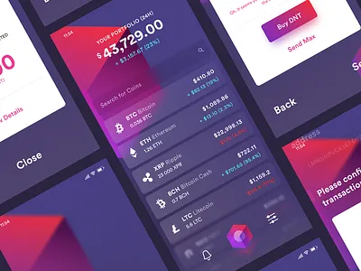 Crypto Wallet - iOS App ai app assistant bitcoin creative crypto ios money payments send transfer wallet