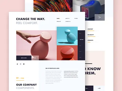 Technology landing color concept landing technology ui ux web
