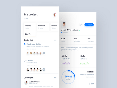 tasks project app clean collection color image ios kit personal photo project ui