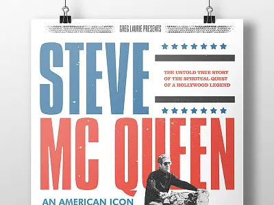Steve McQueen Doc Poster 2/4 american bullit illustration poster retro stevemcqueen style vintage vinylart