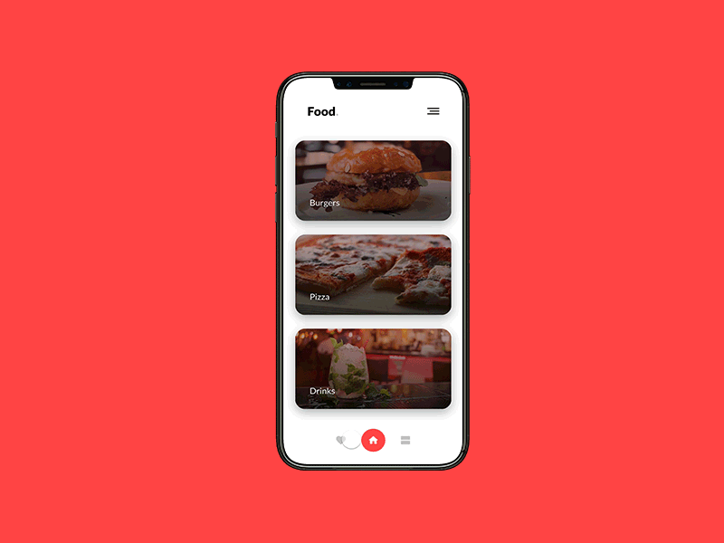 #044 – Favorites animation app dailyui food app ui ux