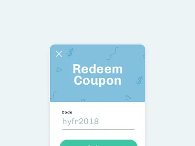 DailyUI: #61: Redeem Coupon coupon daily ui dailyui modal pattern