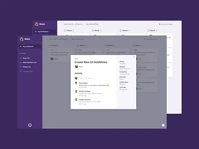Expanded Card card expanded kanban meeting remote team teaming ux view