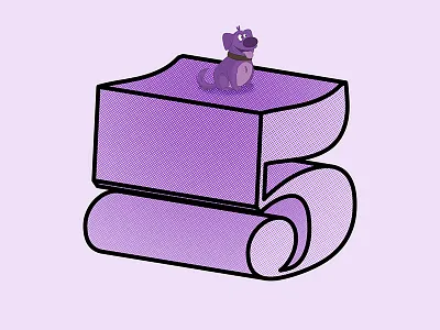 The Countdown Has Begun! – 5 branding countdown design dog flat logo number type vector web design