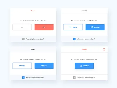 Alerts app design modal popup ui ux web