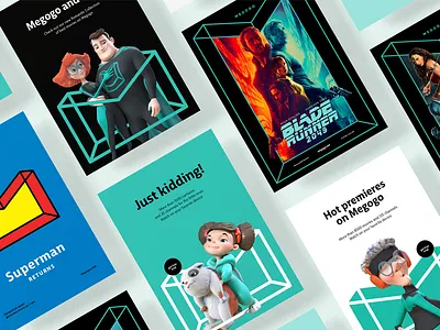 Megogo Brand Identity brand hero branding character identity poster streaming tv