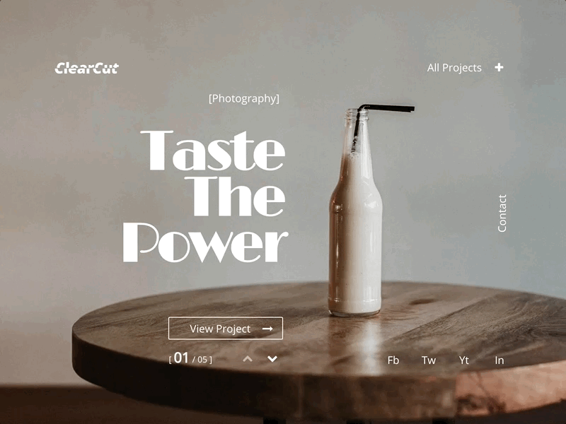 Clear Cut Portfolio Website for WordPress intro portfolio slider slider revolution template visual editor wordpress