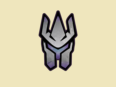 For Glory blizzard dark knight logo medieval metallic overwatch purple reinhardt texture