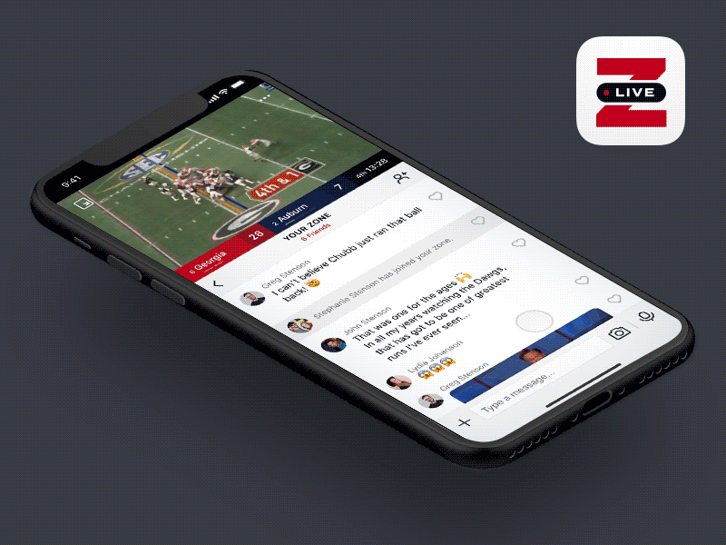 ZoneLive App Concept app app design case study ios iphone iphone x principle sf pro ui ux