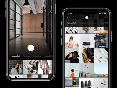 Take Photo / Choose Photo Experience – Farfetch album camera choose farfetch image photo picture search select shutter swipe thumbnail
