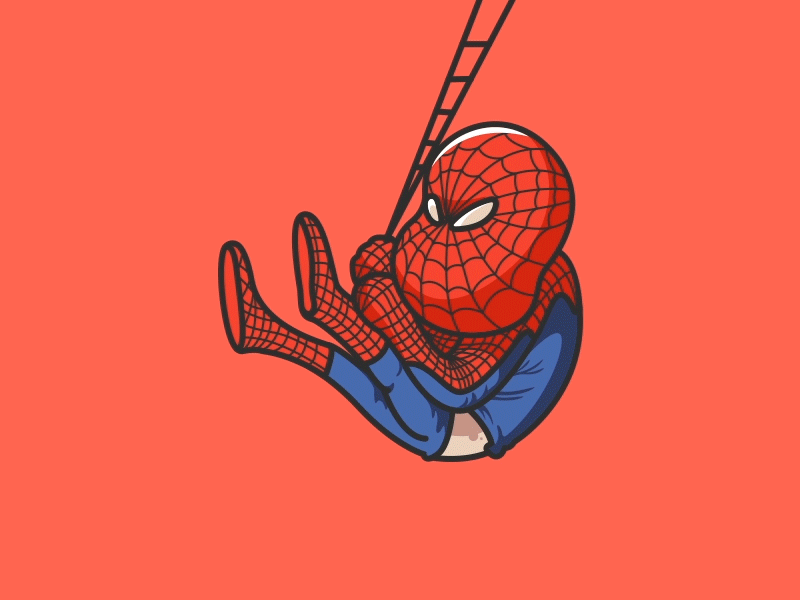 Super hero-Marvel-Spider-Man blue color gif hero illustrations man marvel old red spider man super
