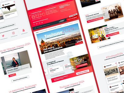 Toulouse Unesco 2024 christophe dumas color design graphic interaction interface responsive site toulouse ui ux web
