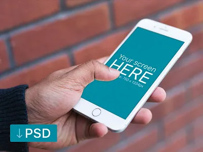 iPhone Mockup In Mans Hand While Buying Bitcoins apple free high resolution iphone mock up mockup photorealistic photoshop psd workspace