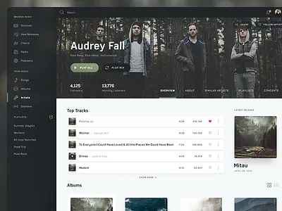 Spotify Facelift | Music Streaming UI album app cover deezer music play player playlist spotify streaming ui web