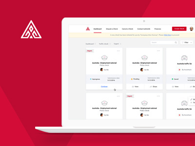 UI/UX Design - Secured Online Verification Application. clean dashboard flat illustration online verification policecheck responsive security web web application