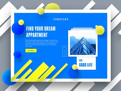 Property Landing Page abstract apartments concept construction geometry layout web website