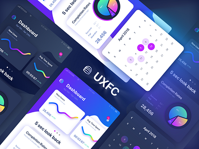 Dashboard - UX Flashcard - Day and Night Version analytics app branding card dashboard design illustration iphone x typography ui ux web