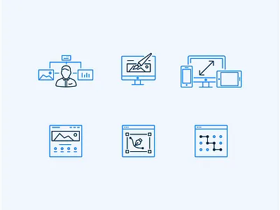 Icons - Digital Design digital design digital icons icon icon set iconography icons illustration line icons ui design user journeys ux design wireframes